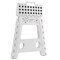 Casafield 16" Folding Step Stool with Handle, White - Portable Collapsible Small Plastic Foot Stool for Adults - Use in the Kitchen, Bathroom and Bedroom